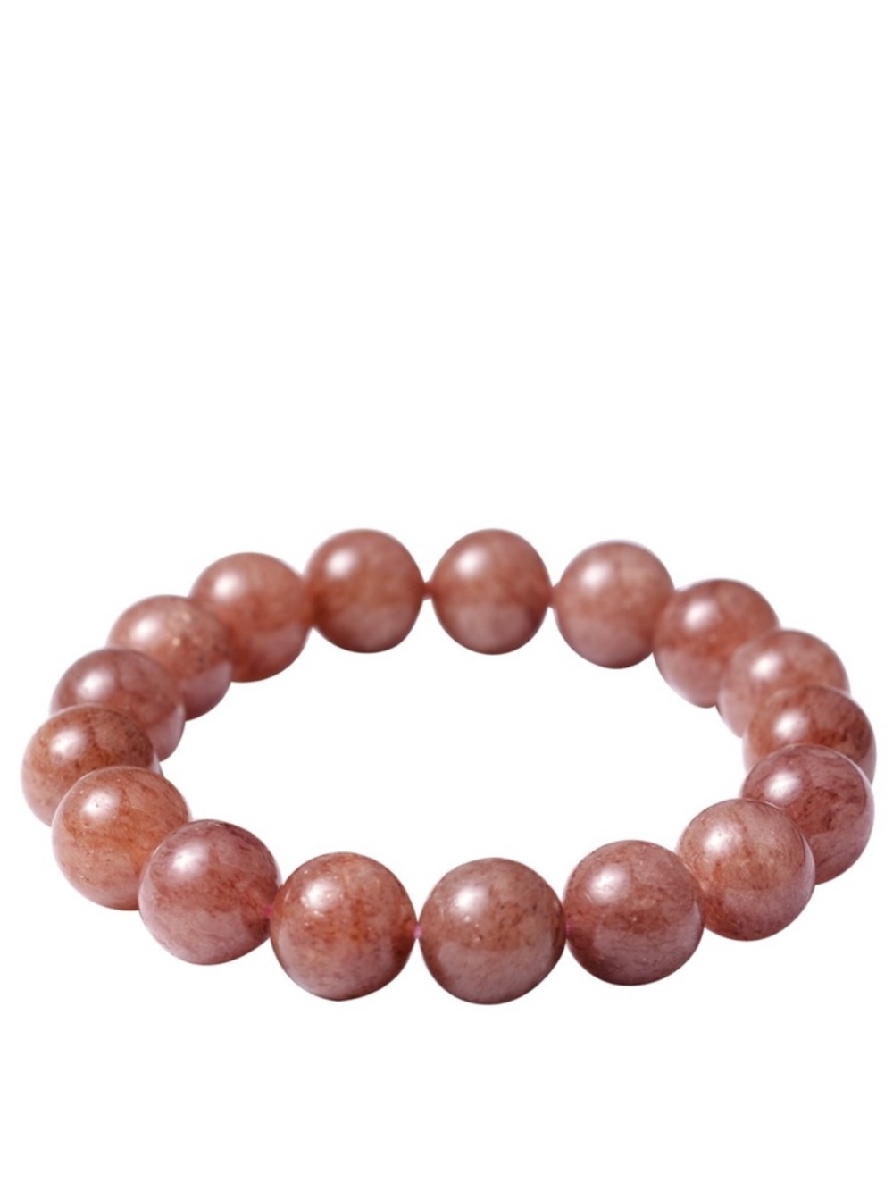 Strawberry Quartz Stretch Bracelet Beaded